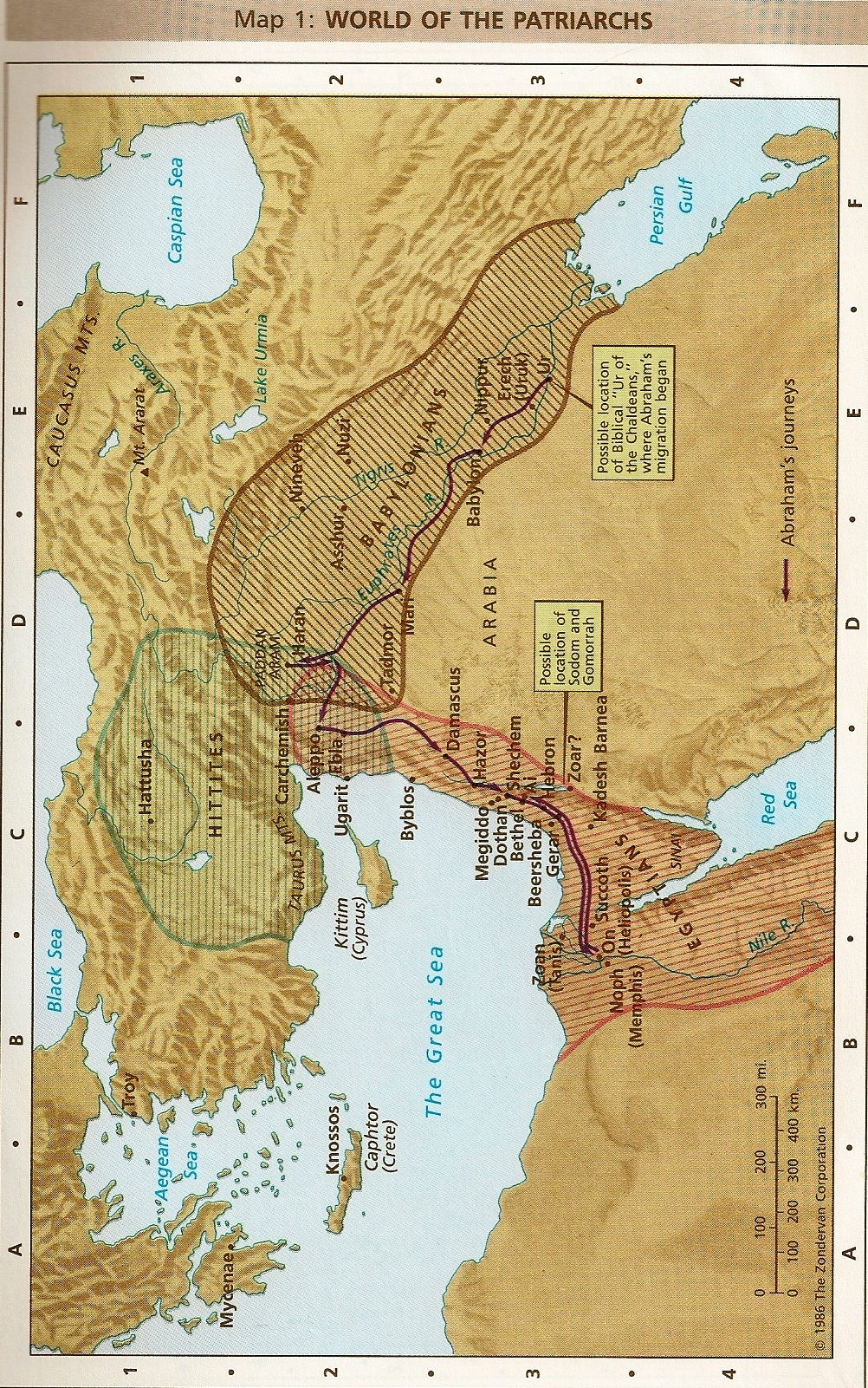World of the Patriarchs map