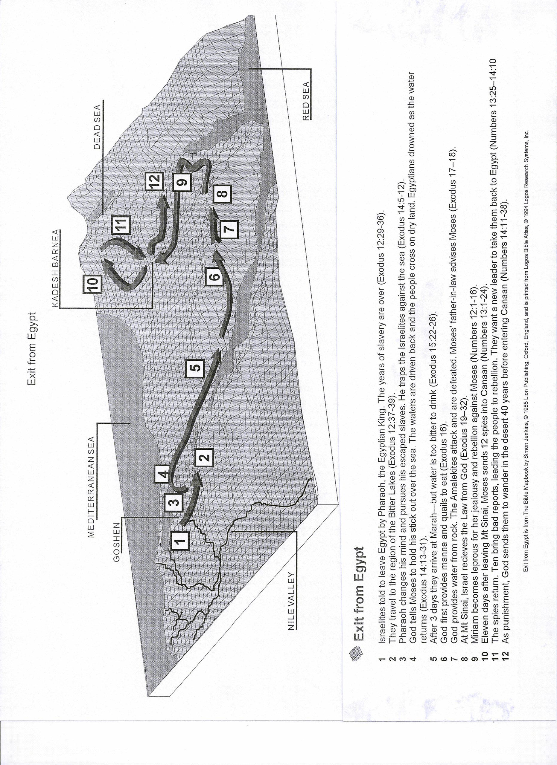Exit From Egypt map